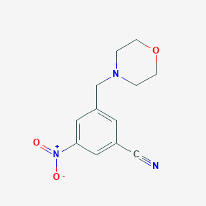 molecular formula C12H13N3O3 B8298115 3-(Morpholinomethyl)-5-nitrobenzonitrile 