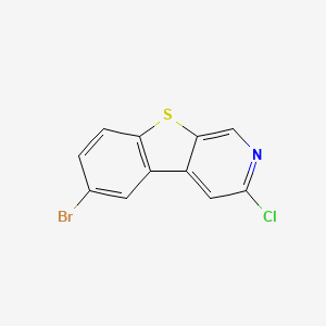 molecular formula C11H5BrClNS B8298145 3-Chloro-6-bromo-[1]benzothieno[2,3-c]pyridine 