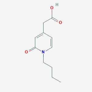 molecular formula C11H15NO3 B8298162 (1-Butyl-2-oxo-1,2-dihydropyridin-4-yl)acetic acid CAS No. 488846-81-7
