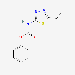 molecular formula C11H11N3O2S B8298170 Phenyl 5-ethyl-1,3,4-thiadiazol-2-ylcarbamate 