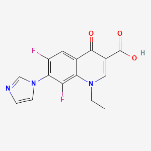 1,4-Dihydro-6,8-difluoro-1-ethyl-7-(1H-imidazol-1-yl)-4-oxo-3-quinolinecarboxylic acid