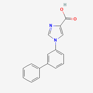 molecular formula C16H12N2O2 B8298215 1-Biphenyl-3-yl-1H-imidazole-4-carboxylic acid 