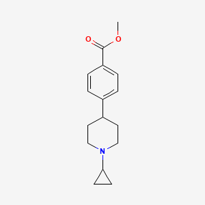 molecular formula C16H21NO2 B8298218 Methyl 4-(1-cyclopropylpiperidin-4-yl)benzoate 