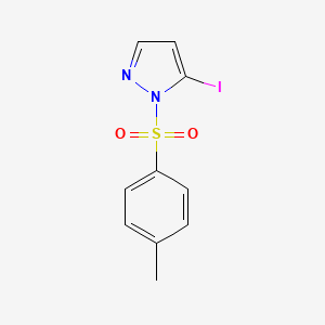 molecular formula C10H9IN2O2S B8298221 5-Iodo-1-[(4-methylphenyl)sulfonyl]-1h-pyrazole 