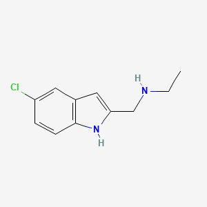 molecular formula C11H13ClN2 B8298229 5-Chloro-1-methyl-1H-indol-2-ylmethyl methylamine 