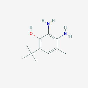 molecular formula C11H18N2O B8298249 2,3-Diamino-4-hydroxy-5-tert-butyltoluene 