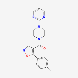 molecular formula C19H19N5O2 B8298276 2-(4-{[5-(4-Methylphenyl)isoxazol-4-yl]carbonyl}piperazin-1-yl)pyrimidine 