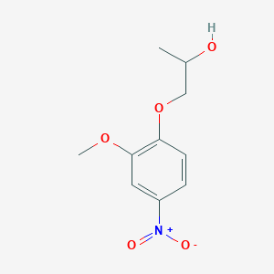 molecular formula C10H13NO5 B8298295 1-(2-Methoxy-4-nitrophenoxy)propan-2-ol 
