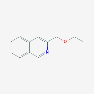 molecular formula C12H13NO B8298348 3-Ethoxymethylisoquinoline 