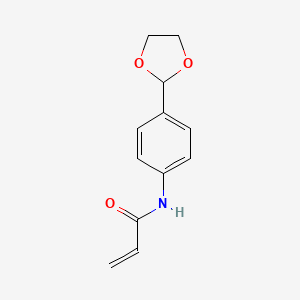 molecular formula C12H13NO3 B8298360 N-(4-[1,3]dioxolan-2-yl-phenyl)acrylamide 