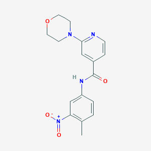molecular formula C17H18N4O4 B8298365 N-(4-methyl-3-nitrophenyl)-2-morpholinopyridine-4-carboxamide 