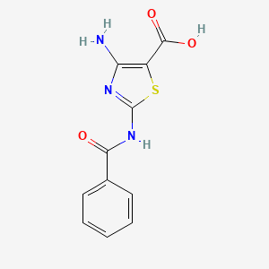 molecular formula C11H9N3O3S B8298384 4-Amino-2-benzamidothiazole-5-carboxylic Acid 