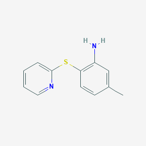 molecular formula C12H12N2S B8298423 5-Methyl-2-(pyridin-2-ylsulfanyl)-phenylamine 
