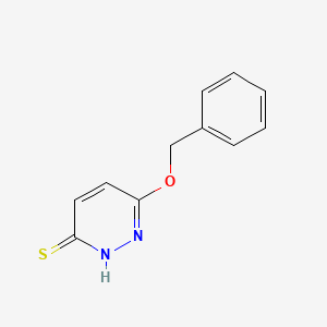 molecular formula C11H10N2OS B8298434 3-Benzyloxy-6-mercapto-pyridazine 