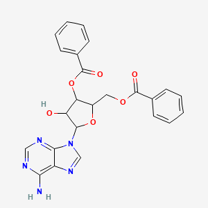 molecular formula C24H21N5O6 B8298445 [5-(6-Aminopurin-9-yl)-3-benzoyloxy-4-hydroxyoxolan-2-yl]methyl benzoate 