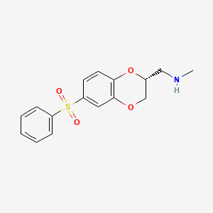 (6-Benzenesulfonyl-2,3-dihydro-benzo[1,4]dioxin-2-(R)-ylmethyl)-methyl amine