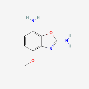 molecular formula C8H9N3O2 B8298452 4-Methoxy-benzooxazole-2,7-diamine 