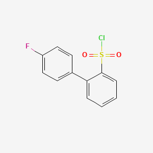 molecular formula C12H8ClFO2S B8298457 4'-Fluorobiphenylsulfonyl Chloride 