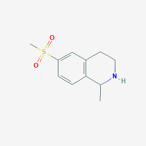 molecular formula C11H15NO2S B8298512 6-Methanesulfonyl-1-methyl-1,2,3,4-tetrahydro-isoquinoline 