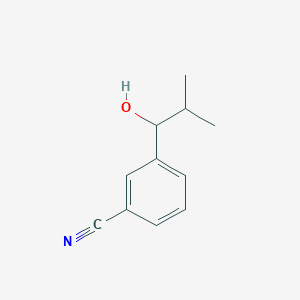 molecular formula C11H13NO B8298530 3-(1-Hydroxy-2-methylpropyl)benzonitrile 