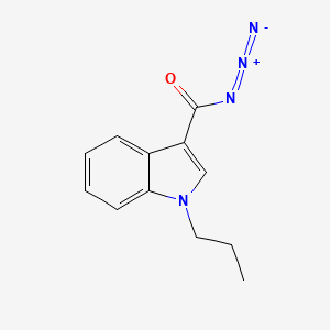 molecular formula C12H12N4O B8298532 1-Propylindole-3-carbonyl azide 