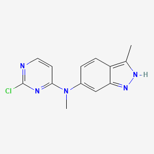 molecular formula C13H12ClN5 B8298557 N-(2-chloropyrimidin-4-yl)-N,3-dimethyl-2H-indazol-6-amine 