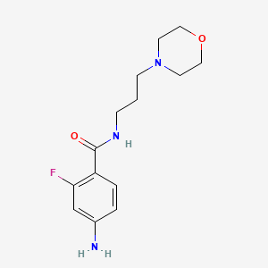 4-amino-2-fluoro-N-[3-(morpholin-4-yl)propyl]benzamide