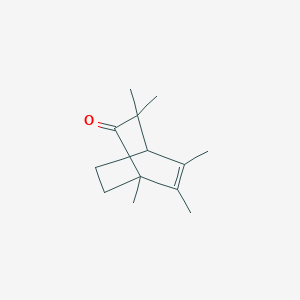 molecular formula C13H20O B8298615 1,3,3,5,6-Pentamethylbicyclo[2.2.2]oct-5-en-2-one CAS No. 90052-78-1