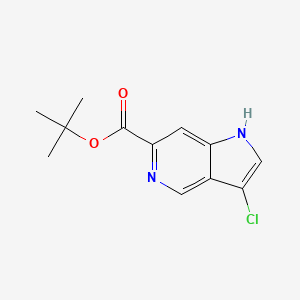 molecular formula C12H13ClN2O2 B8298624 tert-butyl 3-chloro-1H-pyrrolo[3,2-c]pyridine-6-carboxylate 