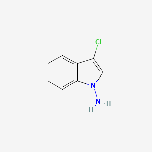 molecular formula C8H7ClN2 B8298690 N-Amino-3-chloro-1H-indole 