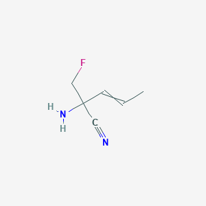 molecular formula C6H9FN2 B8298723 2-Fluoromethyl-2-amino-3-pentenenitrile 