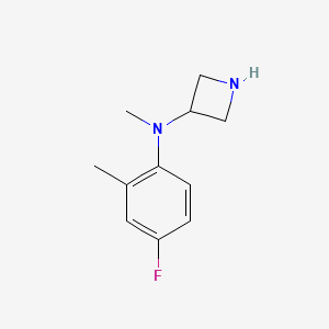 molecular formula C11H15FN2 B8298737 N-(4-fluoro-2-methylphenyl)-N-methylazetidin-3-amine 