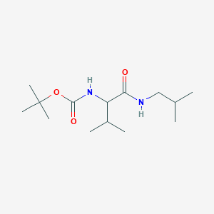 molecular formula C14H28N2O3 B8298771 tert-butyl N-[3-methyl-1-(2-methylpropylamino)-1-oxobutan-2-yl]carbamate 