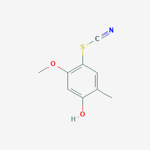 molecular formula C9H9NO2S B8298790 5-Methoxy-2-methyl-4-thiocyanato-phenol 