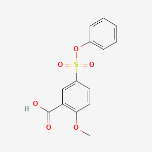 molecular formula C14H12O6S B8298816 2-Methoxy-5-phenoxysulfonylbenzoic acid 
