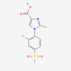 1-(2-Fluoro-4-methanesulfonylphenyl)-2-methyl-1H-imidazole-4-carboxylic acid
