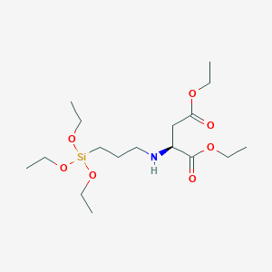 molecular formula C17H35NO7Si B8298842 N-(3-Triethoxysilylpropyl) aspartic acid diethyl ester CAS No. 94277-93-7