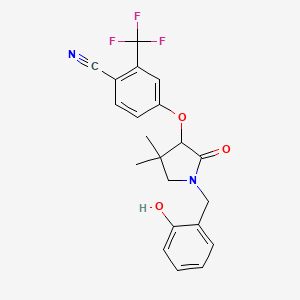 4-[[1-[(2-Hydroxyphenyl)methyl]-4,4-dimethyl-2-oxo-3-pyrrolidinyl]oxy]-2-(trifluoromethyl)benzonitrile