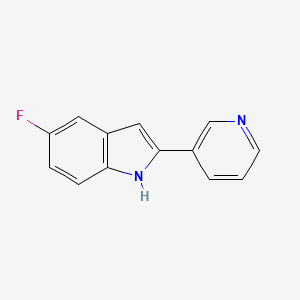 molecular formula C13H9FN2 B8298854 5-Fluoro-2-pyridin-3-yl-indole 