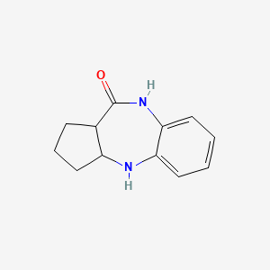 molecular formula C12H14N2O B8298921 2,3,3a,4,9,10a-hexahydrobenzo[b]cyclopenta[e][1,4]diazepin-10(1H)-one 