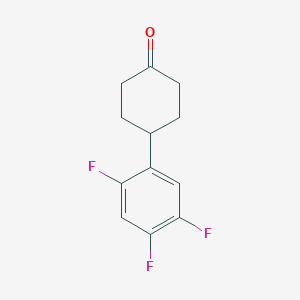 molecular formula C12H11F3O B8298929 4-(2,4,5-Trifluorophenyl)cyclohexanone 