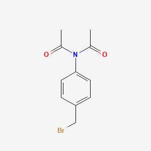 molecular formula C11H12BrNO2 B8298934 N-acetyl-N-[4-(bromomethyl)phenyl]acetamide 