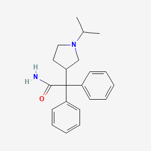 molecular formula C21H26N2O B8298959 2-(1-Isopropyl-3-pyrrolidinyl)-2,2-diphenylacetamide 