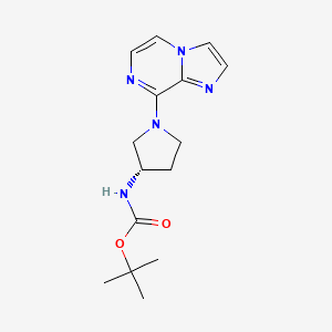 (S)-tert-butyl (1-(imidazo[1,2-a]pyrazin-8-yl)pyrrolidin-3-yl)carbamate
