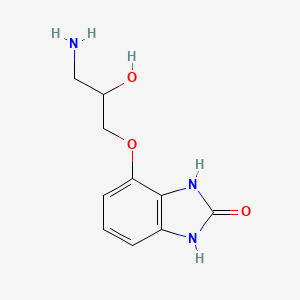 molecular formula C10H13N3O3 B8299070 4-(3-Amino-2-hydroxypropoxy)-1,3-dihydrobenzimidazol-2-one 