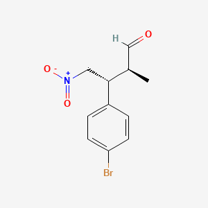 molecular formula C11H12BrNO3 B8299085 (2S,3R)-2-Methyl-3-(4-bromophenyl)-4-nitrobutanal 