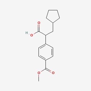 4-(1-Carboxy-2-cyclopentyl-ethyl)-benzoic acid methyl ester
