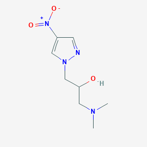 molecular formula C8H14N4O3 B8299142 1-(dimethylamino)-3-(4-nitro-1H-pyrazol-1-yl)propan-2-ol 