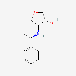 (3RS,4SR)-4-((1R)-1-phenyl-ethylamino)-tetrahydro-furan-3-ol