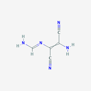 molecular formula C5H5N5 B8299263 (Z)-N-(2-Amino-1,2-dicyanovinyl)formimidamide CAS No. 331282-40-7